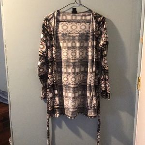 Long sleeve, printed, cardigan